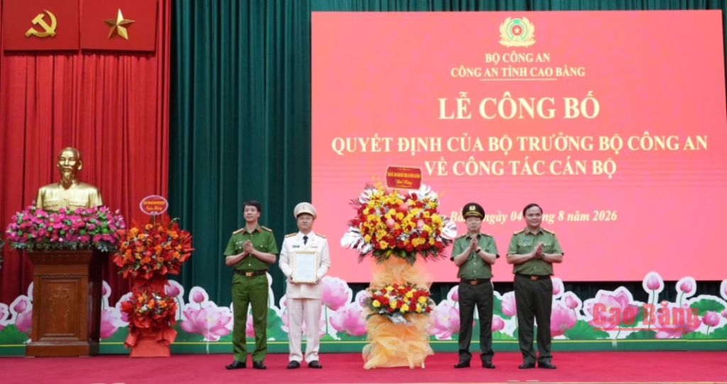 Đại tá Lê Hồng Giang làm Phó Giám đốc Công an tỉnh Cao Bằng