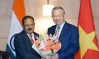 Tổng Bí thư, Chủ tịch nước Tô Lâm tiếp Cố vấn An ninh Quốc gia Ấn Độ Ajit Doval