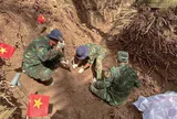 Tìm kiếm hài cốt liệt dưới những gốc dừa