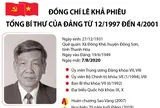 Tổng Bí thư Lê Khả Phiêu - nhà lãnh đạo xuất sắc, tâm huyết với công tác xây dựng Đảng