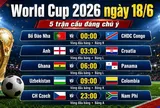 Nhận định 5 trận thư hùng World Cup 2026 ngày 18/6: Đại chiến Anh-Croatia; Ronaldo sẽ tỏa sáng