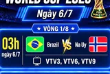 Nhận định World Cup 2026, ngày 6/7: Vòng 1/8 gọi tên Brazil, Anh hay Na Uy và Mexico