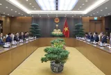 Thủ tướng Lê Minh Hưng tiếp Trưởng ban Tổ chức Trung ương Đảng Nhân dân Cách mạng Lào