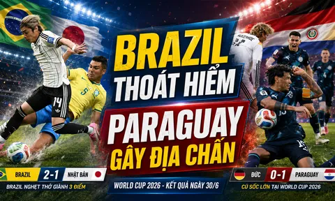 Kết quả World Cup 2026, ngày 30/6: Tuyển Nhật Bản không thể gây bất ngờ cho Brazil, Paraguay gây địa chấn