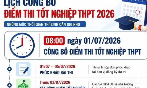 8h ngày 1/7, Bộ Giáo dục và Đào tạo công bố điểm thi tốt nghiệp THPT năm 2026