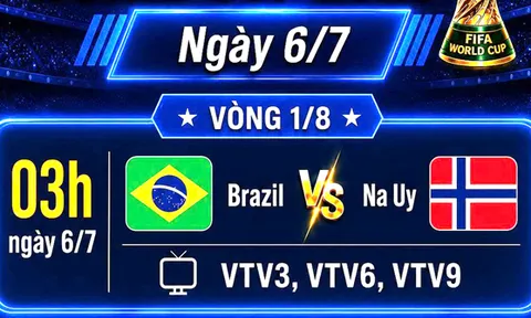 Nhận định World Cup 2026, ngày 6/7: Vòng 1/8 gọi tên Brazil, Anh hay Na Uy và Mexico