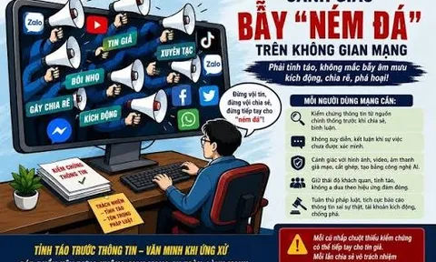 Cảnh giác với bẫy 'ném đá' trên không gian mạng
