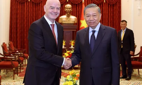 Tổng Bí thư, Chủ tịch nước Tô Lâm tiếp Chủ tịch FIFA Gianni Infantino
