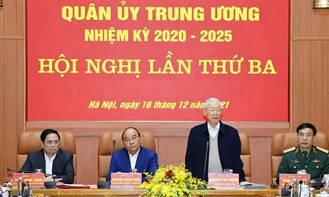 Tổng Bí thư Nguyễn Phú Trọng chủ trì Hội nghị Quân ủy Trung ương lần thứ 3