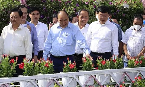 Chủ tịch nước khảo sát một số mô hình kinh tế hợp tác, hợp tác xã tại Đồng Tháp