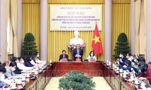 Công bố Lệnh của Chủ tịch nước về Pháp lệnh được Ủy ban Thường vụ Quốc hội thông qua