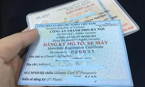 Từ 21/5, công an xã có thể cấp đăng ký và bấm biển số xe máy