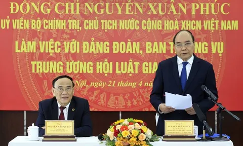 Chủ tịch nước làm việc với Hội Luật gia Việt Nam