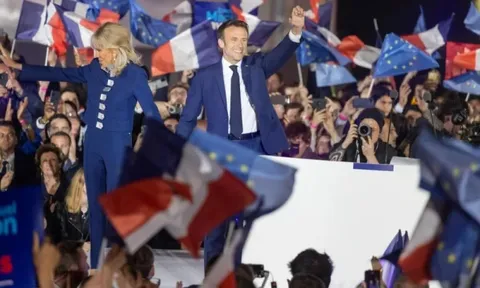 Tổng thống Pháp Emmanuel Macron tái đắc cử nhiệm kỳ 2