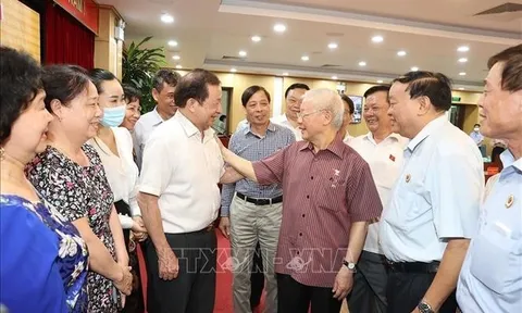 Tổng Bí thư Nguyễn Phú Trọng tiếp xúc cử tri Hà Nội trước kỳ họp thứ ba, Quốc hội khóa XV
