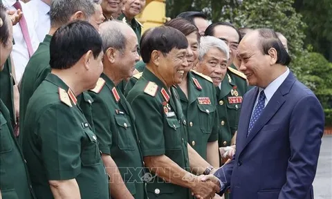 Chủ tịch nước gặp mặt các đại biểu Ban liên lạc Hội Cựu chiến binh toàn quốc mặt trận Vị Xuyên - Hà Tuyên