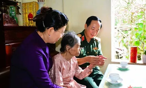 Thăm, tặng quà các thương binh, bệnh binh, người có công với cách mạng ở tỉnh Hà Nam