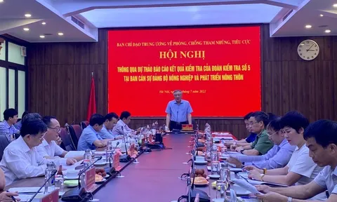 Đoàn kiểm tra số 5 thông báo kết quả kiểm tra tại Bộ Nông nghiệp và Phát triển nông thôn