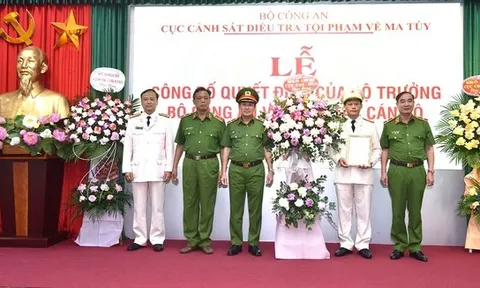 Bổ nhiệm 2 Phó Cục trưởng Cục Cảnh sát điều tra tội phạm về ma túy
