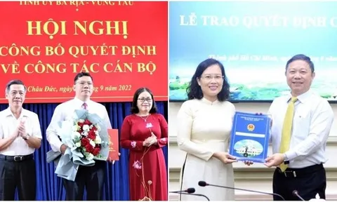 Loạt nhân sự mới được bổ nhiệm ở TP.HCM, Bà Rịa-Vũng Tàu