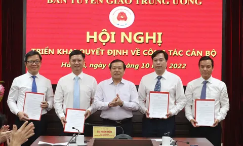 Ban Tuyên giáo bổ nhiệm 4 nhân sự lãnh đạo