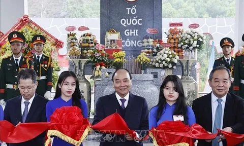 Chủ tịch nước Nguyễn Xuân Phúc dự Lễ khánh thành Khu tưởng niệm Hòn Tàu - Đèo Le