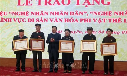 Trao tặng danh hiệu Nghệ nhân nhân dân, Nghệ nhân ưu tú tỉnh Thái Nguyên