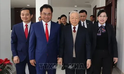 Tổng Bí thư Nguyễn Phú Trọng thăm, làm việc và chúc Tết tại tỉnh Thái Nguyên