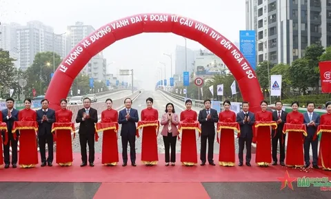Hà Nội: Chính thức thông xe đường Vành đai 2 trên cao Vĩnh Tuy - Ngã Tư Sở