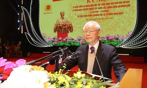 Tổng Bí thư Nguyễn Phú Trọng: Lực lượng CAND tiếp tục 'gương mẫu, đi đầu' trong xây dựng, chỉnh đốn Đảng