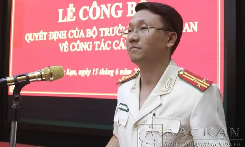Thượng tá Lê Hồng Giang giữ chức Phó Giám đốc Công an tỉnh Bắc Kạn