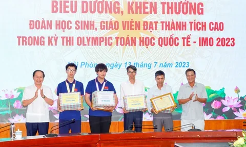 Hải Phòng thưởng 500 triệu đồng cho học sinh đoạt HCV Olympic Toán học quốc tế