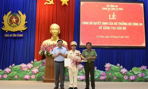 Thượng tá Lê Tấn Vinh làm Phó Giám đốc Công an tỉnh Cà Mau
