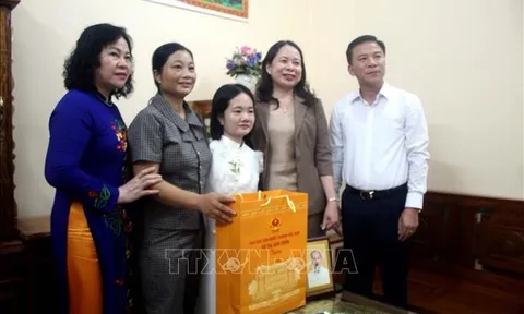 Phó Chủ tịch nước thăm hỏi, động viên cô giáo không tay Lê Thị Thắm