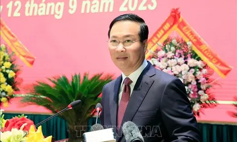 Chủ tịch nước Võ Văn Thưởng dự Lễ Khai giảng tại Học viện Quốc phòng