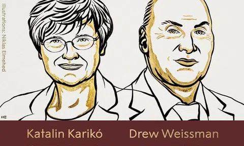Giải Nobel Y sinh 2023 vinh danh hai nhà khoa học Katalin Karikó và Drew Weissman