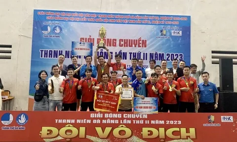 Đội Công an vô địch Giải Bóng chuyền thanh niên Đà Nẵng năm 2023