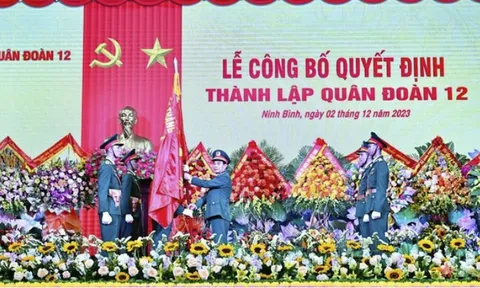Công bố quyết định thành lập Quân đoàn 12