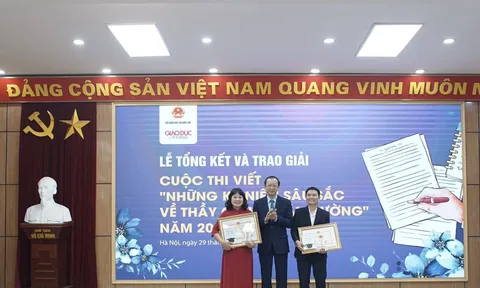 Trao giải Cuộc thi viết 'Những kỷ niệm sâu sắc về thầy cô và mái trường' năm 2023