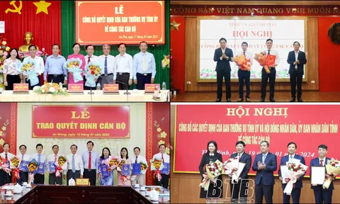 Bổ nhiệm nhân sự tỉnh thành tuần qua: Kiện toàn Phó Chánh Văn phòng, Giám đốc sở và các Phòng ban