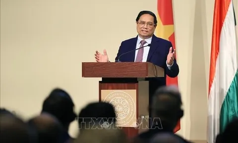 Thủ tướng Phạm Minh Chính phát biểu về chính sách tại Đại học của Hungary