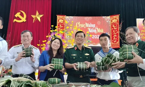 Đoàn công tác Vùng 3 Hải quân thăm, chúc Tết quân dân huyện đảo Lý Sơn