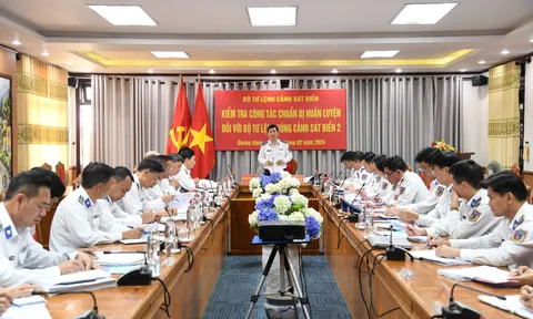 Kiểm tra công tác chuẩn bị ra quân huấn luyện tại Vùng Cảnh sát biển 2
