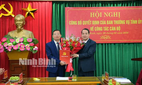 Điều động, bổ nhiệm nhân sự mới tại Ninh Bình và Tiền Giang