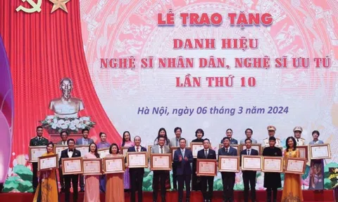 Trao tặng danh hiệu Nghệ sĩ Nhân dân, Nghệ sĩ Ưu tú lần thứ 10 năm 2024