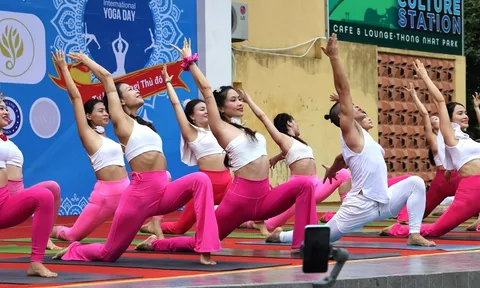 Hơn 2.000 người đồng diễn yoga chào mừng Ngày quốc tế Yoga lần thứ 10