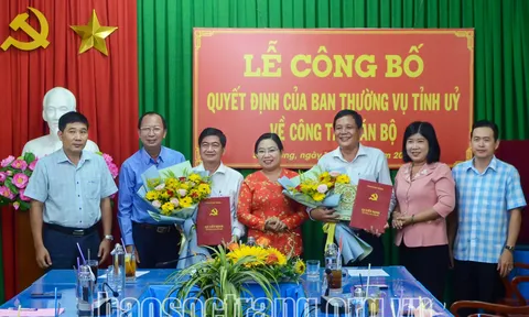Bổ nhiệm cán bộ mới tại Sóc Trăng, Trà Vinh