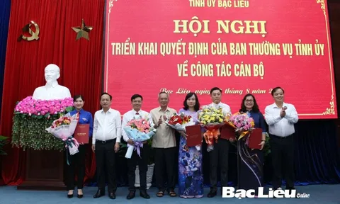 Điều động, bổ nhiệm cán bộ tại Bạc Liêu và Bình Thuận