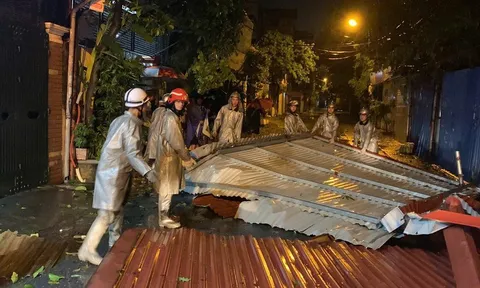 Công an Hà Nội khẩn trương khắc phục hậu quả cơn bão số 3