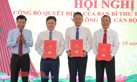 Bổ nhiệm cán bộ tại Đồng Nai, Bình Phước